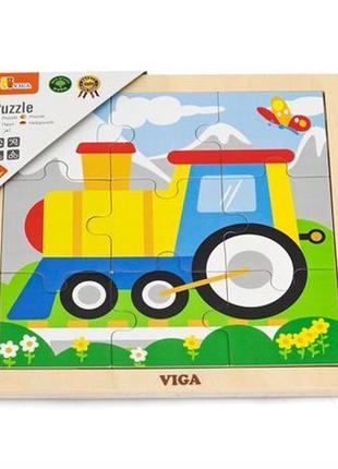 Пазл viga toys "паровоз" (51446)