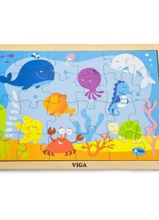 Дерев'яний пазл viga toys океан, 24 ел. (50200)