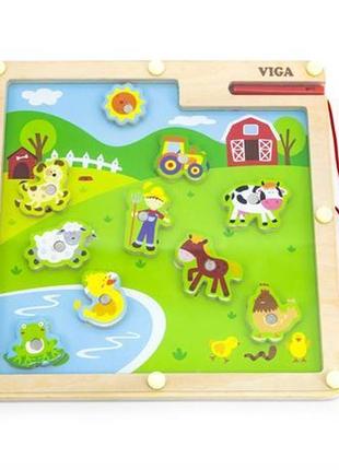 Магнітна настільна гра viga toys ферма (50193)