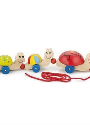 Іграшка-каталка viga toys "черепашки" (59949)