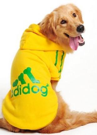 Толстовка для собак multibrand "adidog" жовтий