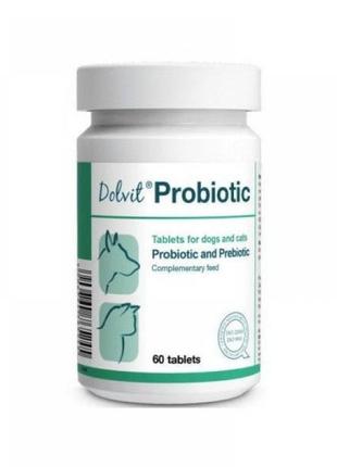 Dolfos probiotic пробиотик (симбиотик) поддержка желудочно-кишечного тракта для кошек и собак 60т.