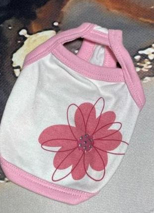 Майка для щенков dog dog "цветок" белый