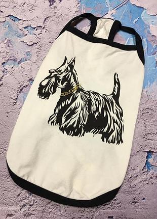 Майка для щенков dog dog "терьер" белый