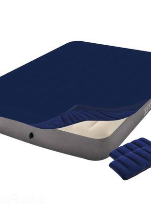 Надувний матрац intex 64103-3, 152х203х25 см, з насосом, подуш...