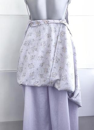 Сукня-сарафан зі змішаної лляної тканини h&m з принтом3 фото
