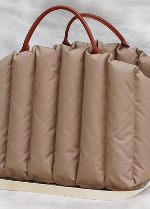 Сумка-переноска, автокрісло для собак і кішок, вертикальне прошивання, легке з м'яким дном, бежева