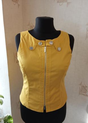 Блуза жилет, на блискавці, з бавовною, karen millen, сексі