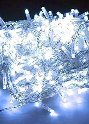 Світлодіодна гірлянда 400 led холодний білий, 23 м3 фото
