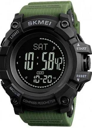 Годинник наручний skmei 1356ag, army green, compass