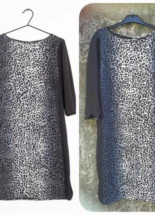Платье в леопардовый принт mango eur s