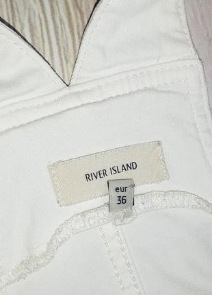 Стильный белый джинсовый комбез с юбкой river island, размер 44 - 469 фото