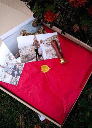 Фотоальбом із дерева та шкіри | альбомы свадебные, семейные, подарок на годовщину, на 8 марта4 фото