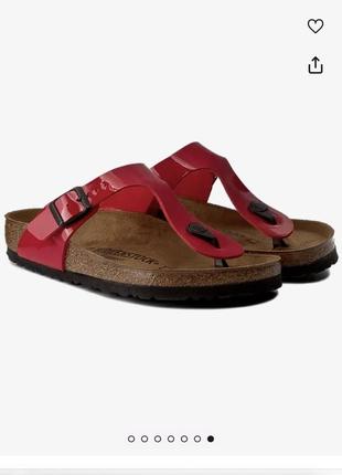 Birkenstock красні шльопанці вʼєтнамки