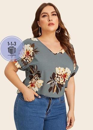 Блуза в цветочный принт 3xl