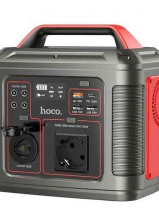 Портативна зарядна станція hoco db28 300w iron gray+red