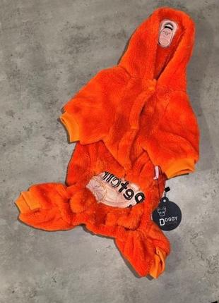 Плюшевый комбинезон для собак petcircle кастюм в виде напитка fanta, оранжевый3 фото