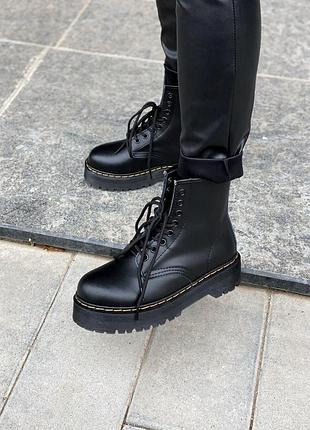 Ботинки dr. martens jadon black (без змейки) черевики