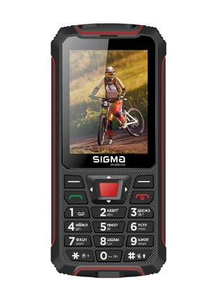 Мобільний телефон sigma x-treme pr68 black red