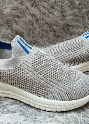 Детские текстильные серые кроссовки, 31р, 32р