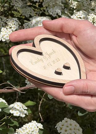 Підставка для кілець серце 100х100мм 4