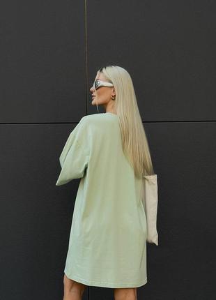 Женское трендовое качественное большое футболка платье туника оверсайз лица девушки oversize