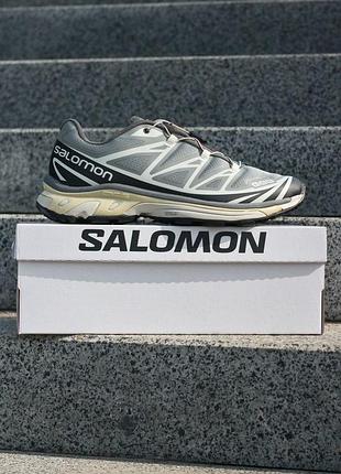 Мужские кроссовки серые salomon xt-6 advanced