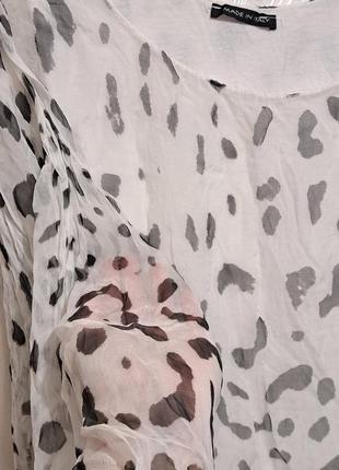 Блуза принт леопард італія4 фото