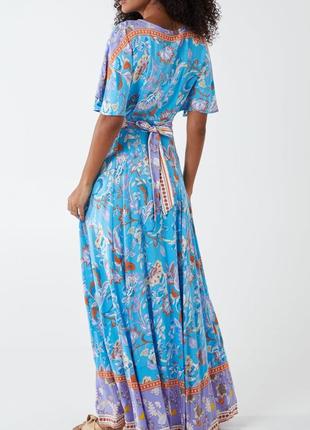 Длинное платье с пуговицами blue vanilla вискоза2 фото
