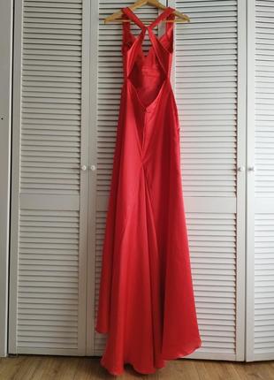 Вінтажна червона вечірня сукня, сукня максі на випускний8 фото