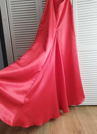 Винтажное красное вечернее платье, платье макси на выпускной9 фото