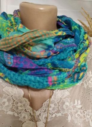 Яскравий барвистий шарф2 фото