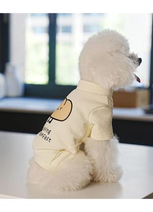 Вафельний костюм для собак cheepet колекція "кохання сніданок" хлібушок на спинці, без гумок навколо лап,5 фото
