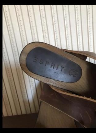 Кожаные босоножки esprit 40 (26-9)9 фото