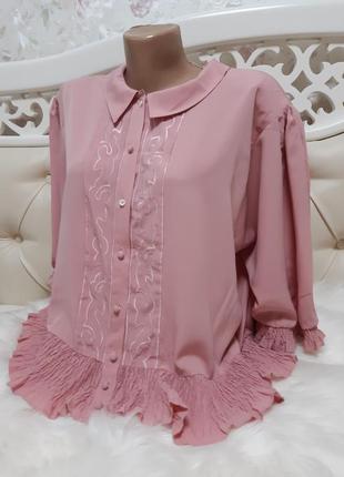 Блуза мерехтливої кольору з орнаментом2 фото