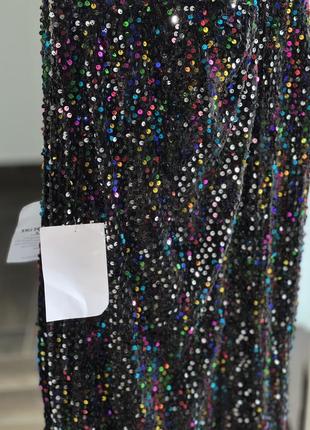 Неймовірна максі сукня  вельветова з паєтками10 фото