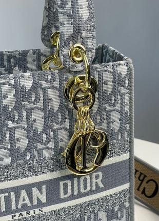 Сумка premium chri**** di** medium lady d-lite bag grey 2