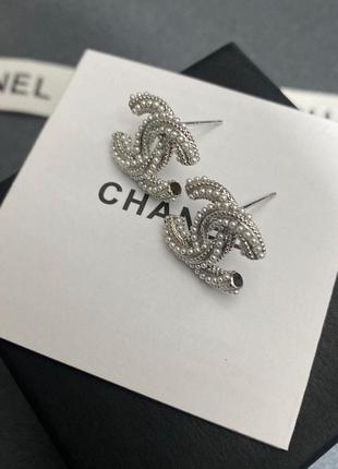 Брендові сережки шанель/chanel