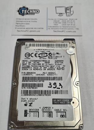 Жорсткий диск 60 gb hitachi hdd для ноутбука 2.5 — ide — no393...