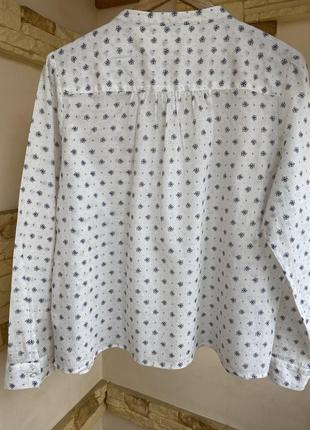 Качественная рубашка, блуза с кружевом в цветы per una5 фото