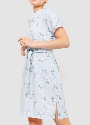 Платье софт с принтом, цвет серо-голубой, 230r10023 фото