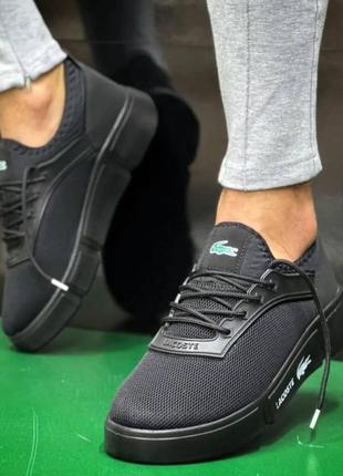 Р.40-44 кроссовки lacoste black lc013