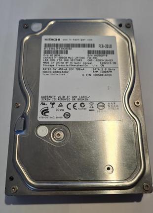 Жорсткий диск hitachi 500 gb hdd для комп'ютера — 7200rpm — sa...