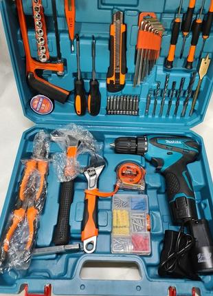 Шуруповерт 12 v з набором інструментів makita №1377