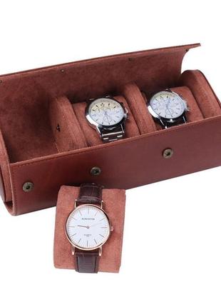 Коробка для зберігання годинника коричнева yisuya no13324 фото