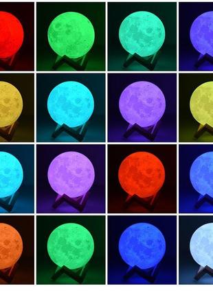 Світлодіодний світильник нічник у вигляді місяця 3d litake №13465 фото