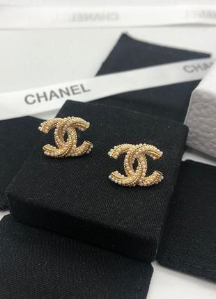 Брендові сережки шанель/chanel