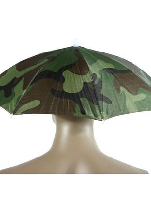 Міні - парасолька у вигляді капелюха камуфляж 55 см vktech №7414 фото
