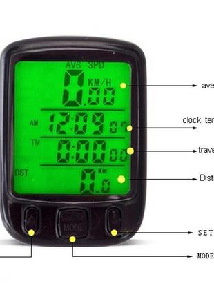 Велокомп'ютер водонепроникний led inbike №787