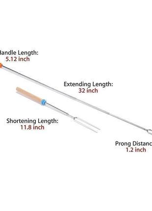 Набір телескопічних вилок для барбекю №4236 фото